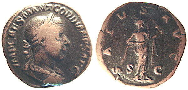 GORDIAN III, SALVS, SESTERTIUS