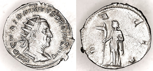 TRAJAN DECIUS, DACIA, DENARIUS