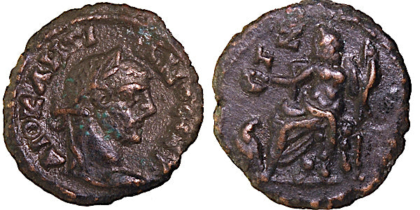 EGYPT, ALEXANDRIA, DIOCLETIAN, ZEUS SEATED, TETRADRACHM