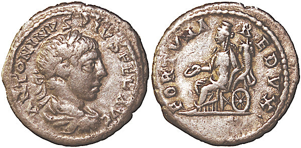 ELAGABLUS, FORTUNE, DENARIUS