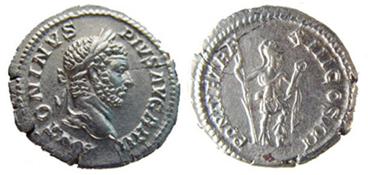 CARACALLA, VIRTUS, DENARIUS