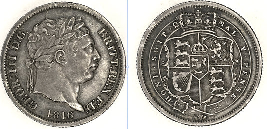 GREAT BRITAIN , SHILLING, 1816, GEORGE III