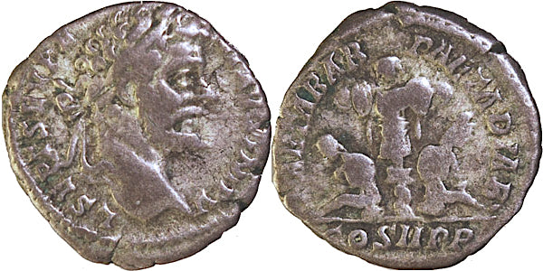 SEPTIMIUS SEVERUS, CAPTIVES SEATED, DENARIUS