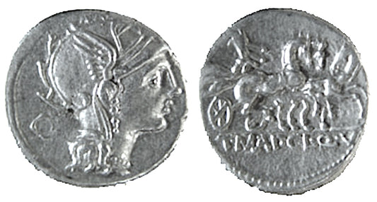 CLAUDIUS PULCHER,T MANLINUS MANCINUS, APPIUS CLAUDIUS, VICTORY, DENARIUS