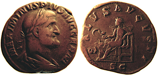 MAXIMINUS 1, SALVS, SESTERTIUS