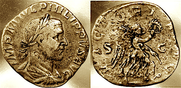 PHILLIP I, VICTORIA, SESTERIUS