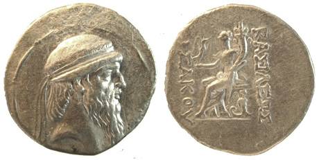 PARTHA, KINGDOM OF BACASIS, TYCHE SEATED, TETRADRACHM