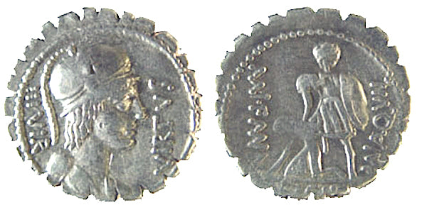 Mn AQUILLIUS Mnf, CONSUL MAN, DENARIUS