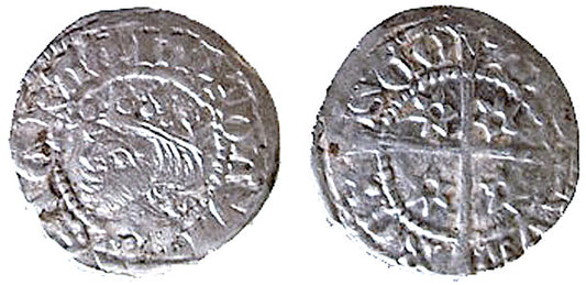 SCOTLAND, DAVID II, 4 MULLETS, SILVER PENNY