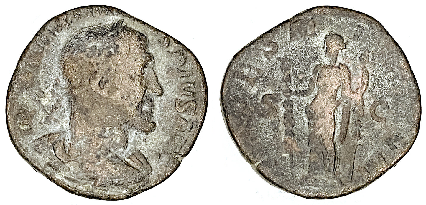 AE SESTERTIUS, MAXIMINUS I, FIDES